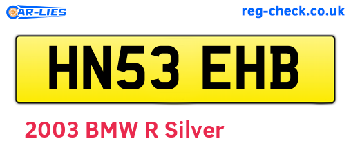 HN53EHB are the vehicle registration plates.