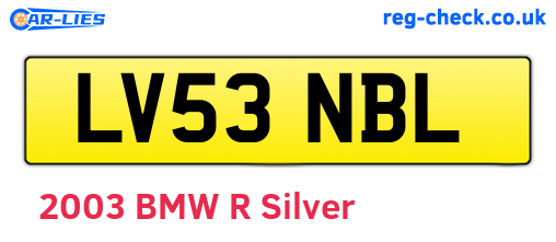LV53NBL are the vehicle registration plates.