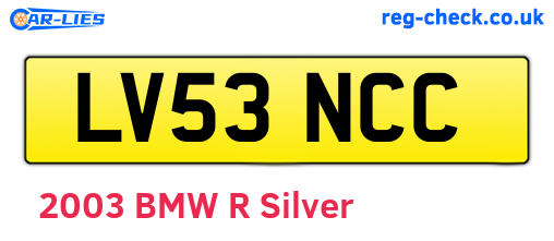 LV53NCC are the vehicle registration plates.