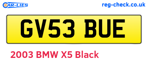 GV53BUE are the vehicle registration plates.