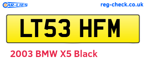 LT53HFM are the vehicle registration plates.