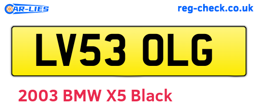 LV53OLG are the vehicle registration plates.