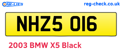 NHZ5016 are the vehicle registration plates.