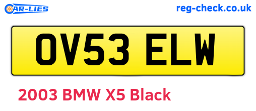 OV53ELW are the vehicle registration plates.