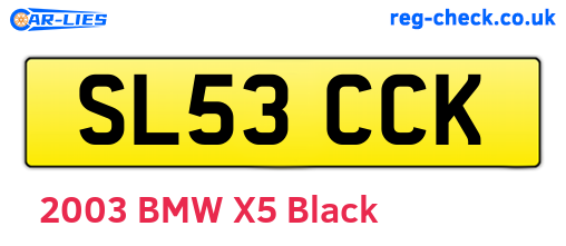 SL53CCK are the vehicle registration plates.