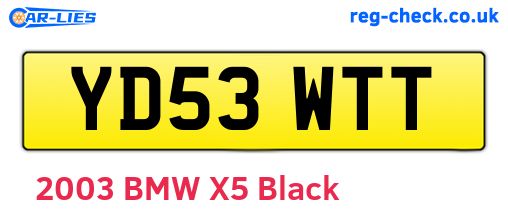 YD53WTT are the vehicle registration plates.