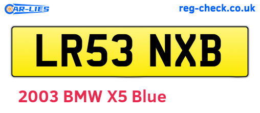 LR53NXB are the vehicle registration plates.