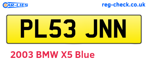 PL53JNN are the vehicle registration plates.