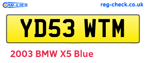 YD53WTM are the vehicle registration plates.