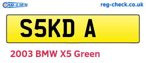 S5KDA are the vehicle registration plates.