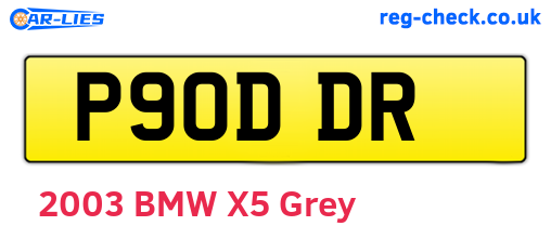 P90DDR are the vehicle registration plates.