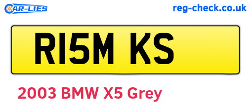R15MKS are the vehicle registration plates.