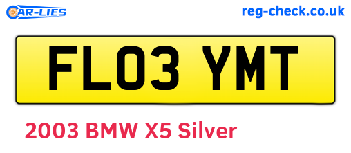 FL03YMT are the vehicle registration plates.