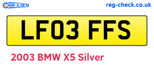 LF03FFS are the vehicle registration plates.