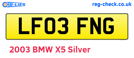 LF03FNG are the vehicle registration plates.