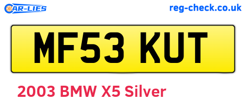 MF53KUT are the vehicle registration plates.