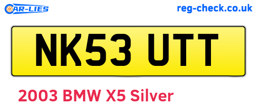 NK53UTT are the vehicle registration plates.