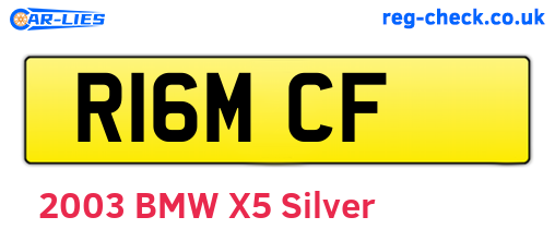 R16MCF are the vehicle registration plates.