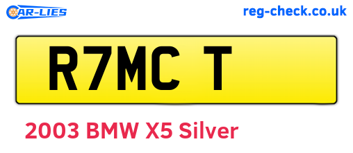 R7MCT are the vehicle registration plates.