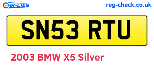 SN53RTU are the vehicle registration plates.