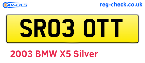 SR03OTT are the vehicle registration plates.