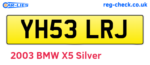 YH53LRJ are the vehicle registration plates.