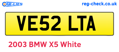 VE52LTA are the vehicle registration plates.