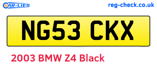 NG53CKX are the vehicle registration plates.