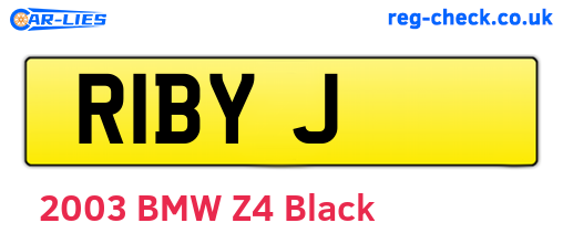 R1BYJ are the vehicle registration plates.