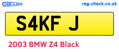 S4KFJ are the vehicle registration plates.