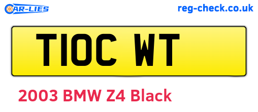 T10CWT are the vehicle registration plates.