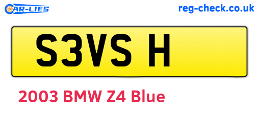 S3VSH are the vehicle registration plates.