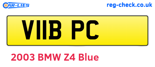V11BPC are the vehicle registration plates.