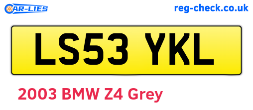 LS53YKL are the vehicle registration plates.
