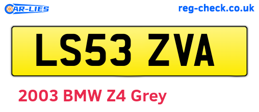 LS53ZVA are the vehicle registration plates.