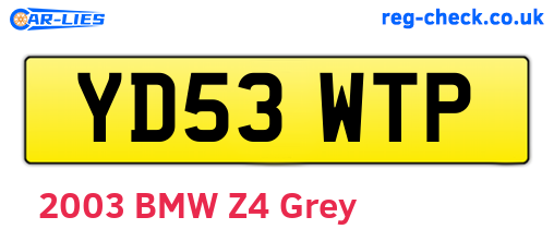 YD53WTP are the vehicle registration plates.