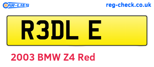 R3DLE are the vehicle registration plates.