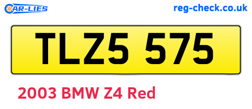 TLZ5575 are the vehicle registration plates.