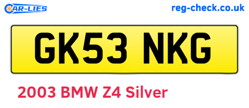 GK53NKG are the vehicle registration plates.