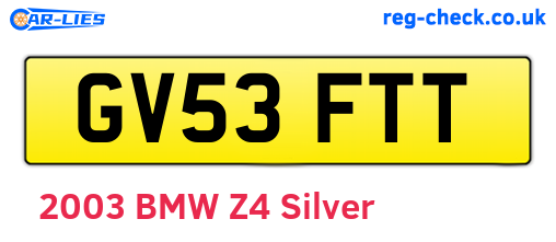 GV53FTT are the vehicle registration plates.