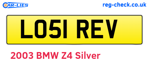 LO51REV are the vehicle registration plates.
