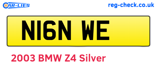 N16NWE are the vehicle registration plates.