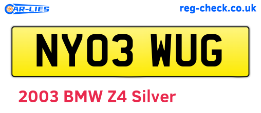 NY03WUG are the vehicle registration plates.