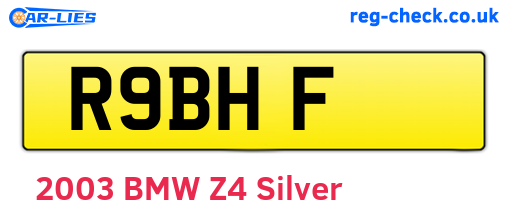 R9BHF are the vehicle registration plates.