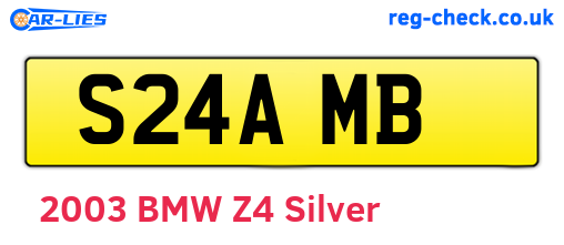 S24AMB are the vehicle registration plates.