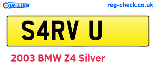 S4RVU are the vehicle registration plates.