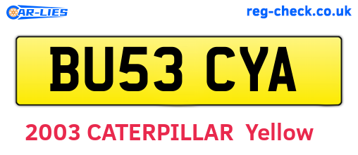 BU53CYA are the vehicle registration plates.