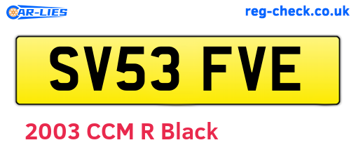 SV53FVE are the vehicle registration plates.