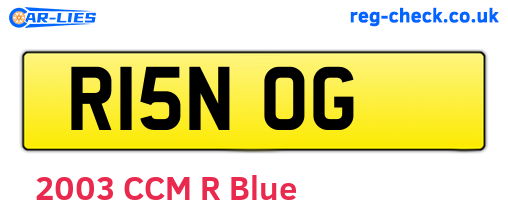 R15NOG are the vehicle registration plates.