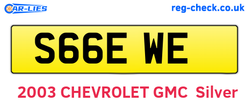 S66EWE are the vehicle registration plates.